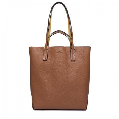 Color series portable shoulder tote bags brown
