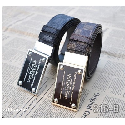Louis Vuitton lv leather belt men's Louis new
