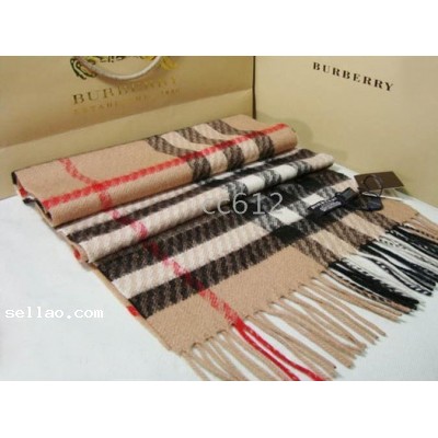 Authentic 100% CASHMERE BURBERRY SCARF SCARVES 1