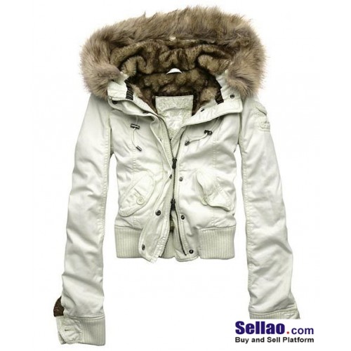 Abercrombie Casey Fur Lined Bomber Jacket for Winter