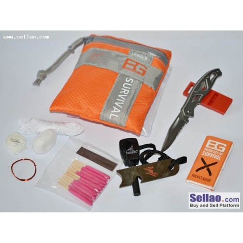 FREE SHIPPING 8'' GERBER  Baer  Wilderness survival in a set of 8 rescue package TOOLS GB04