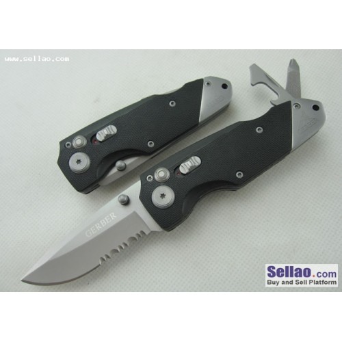 FREE SHIPPING 7'' GERBER  440C BLADE  nylon glass fiber HANDLE  Multifunctional folding knife  GB06