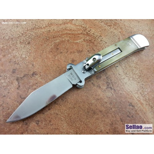 FREE SHIPPING New 440C Blade Ox Horn handle Assisted Open Folding Pocket Knife VTF33