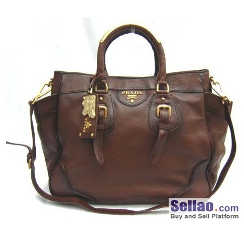 Prada Cervo Antik HandBag IN Brown top quality handbags