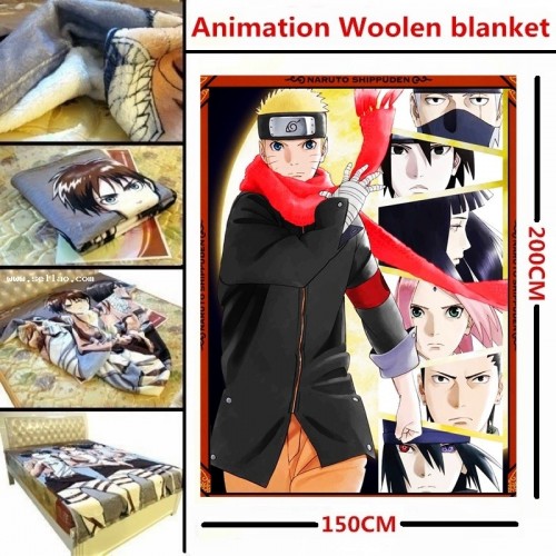 Anime/Naruto Uzumaki Naruto/Uchiha Sasuke Beautiful Woolen blanket/Sheets/Dual purpose