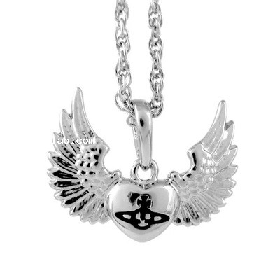 free ship Trendy Jewelry Fin love angel wings Saturn necklace wholesale #1080