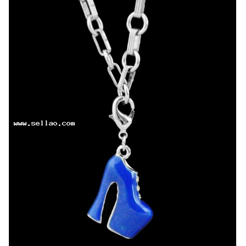 hot-sale free shipping Fashion Jewelry blue high heel Queen Saturn necklace wholesale #4801
