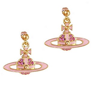 wholesale free ship  Fashion Jew brincos Pink dots UFO Orb stud earrings for women #3201