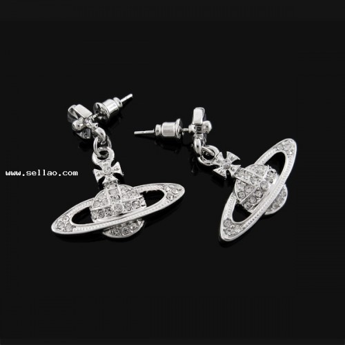 free ship Fashion jewelry high-quality silver plated brincos Tiny Orb earrings for women1522