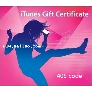 itunes gift card codes $40-lowest price-20$