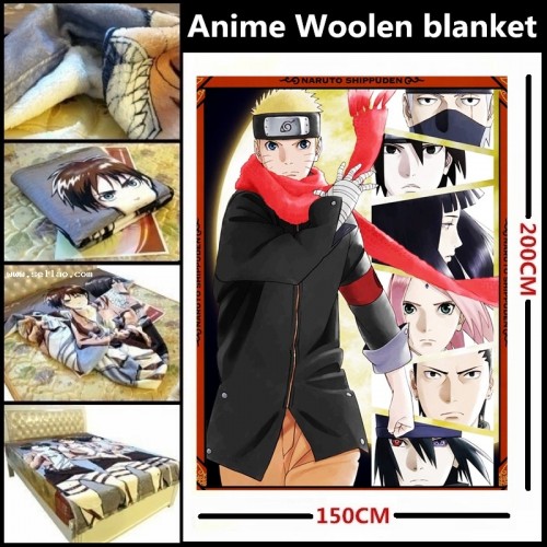 Anime/NARUTO THE MOVIE:THE LAST Beautiful Woolen blanket/Sheets/Dual purpose
