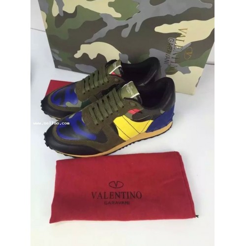 valentino leather men's shoe stud sneakers casual shoes
