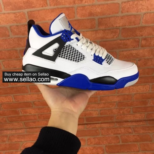 Air Jordan 4 Retro og High AJ4 White and blue men High help Cheap high quality basketball shoes