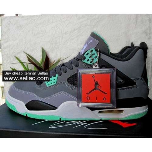 Air Jordan4 Retro High AJ4 OG  GREEN GLOW men High help Cheap high quality basketball shoes