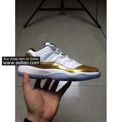 air Jordan11 aj11 Low Gold men Cheap high quality basketball shoes