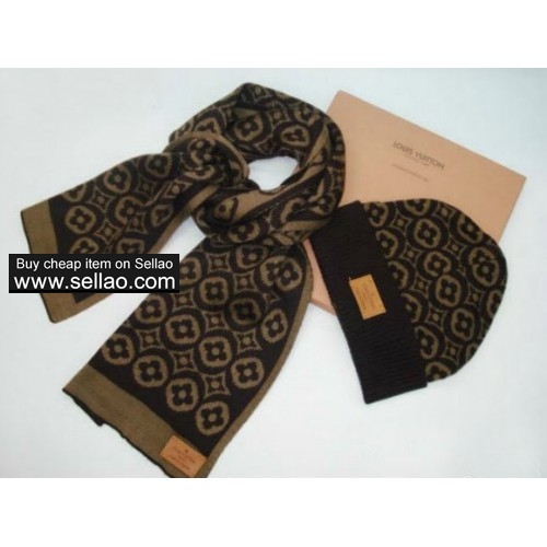 Louis Vuitton fashion fall and winter woolen scarf hat