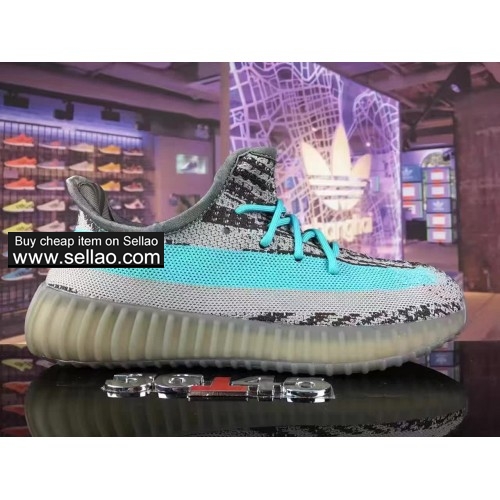 Adidas Yeezy 350 Boost V2 White and green men Cheap high quality sports shoes