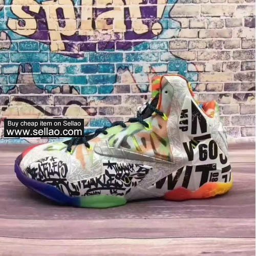 Nike Lebron LBJ mandarin duck US7-12 men Cheap high quality basketball shoes