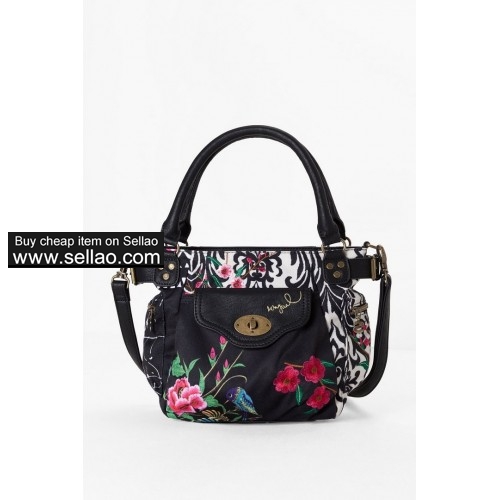 With logo and tag, 2017 Fashion brand desigual bags vintage canvas shoulder cross body handbag women