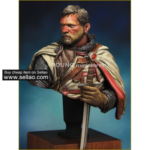 1/10 resin characters busts ancient war movie temple knight gk white mold hand do model