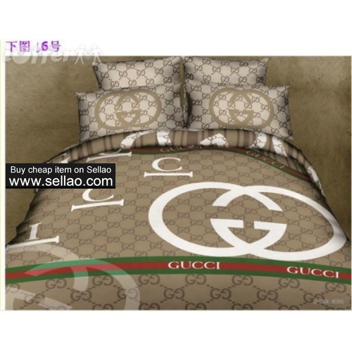 VISUAL STYLE OIL PAINTING G U CC BEDDING 4 PIECES SETS