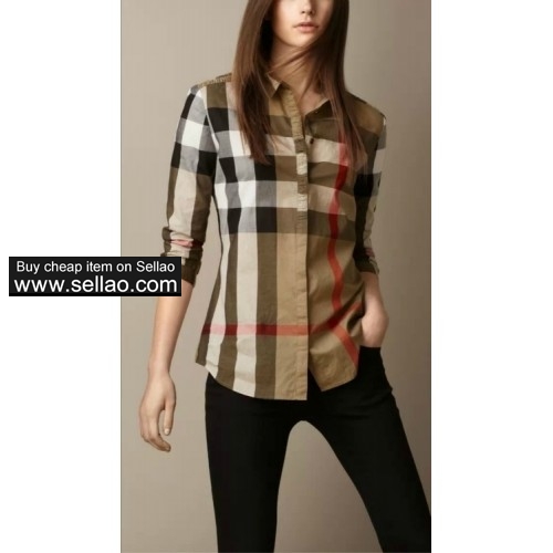 2015 HOT SALE Women 100% Cotton shirt Long sleeve shirt