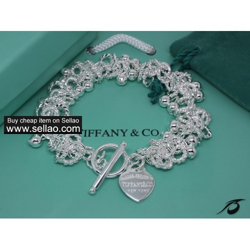 Tiffany Silver Necklace Bracelet with dust bv Bag googl