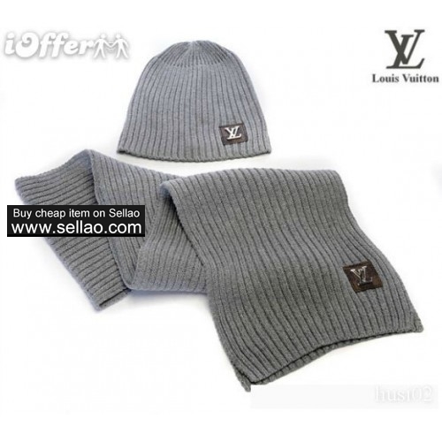 New mens womens classic knitted beanie scarf hat set go