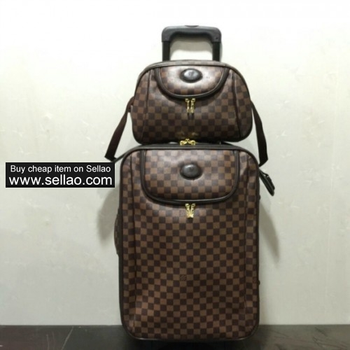 New LV damier Luggage rolling travel duffle bags brown