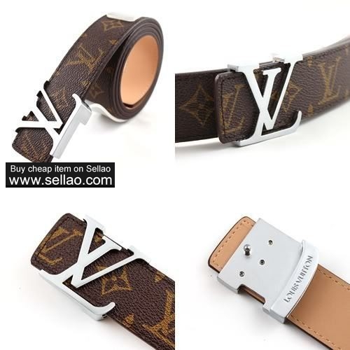 LV Mens Womens Leather Graphite Black Brown White Belts