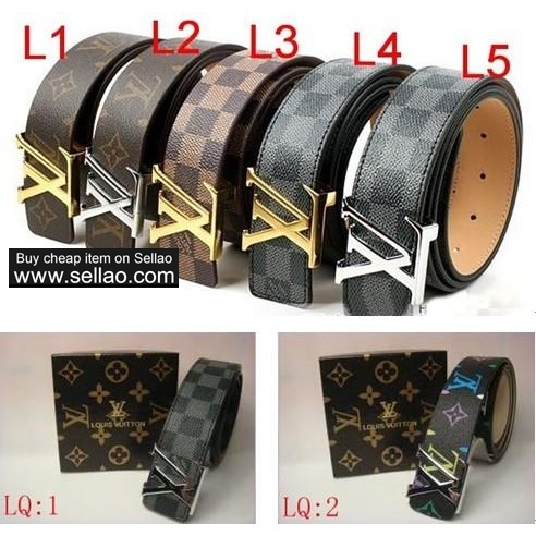 LV BELT WITH ORIGINAL BOX BELTS BROWN BLACK 105-125CM g