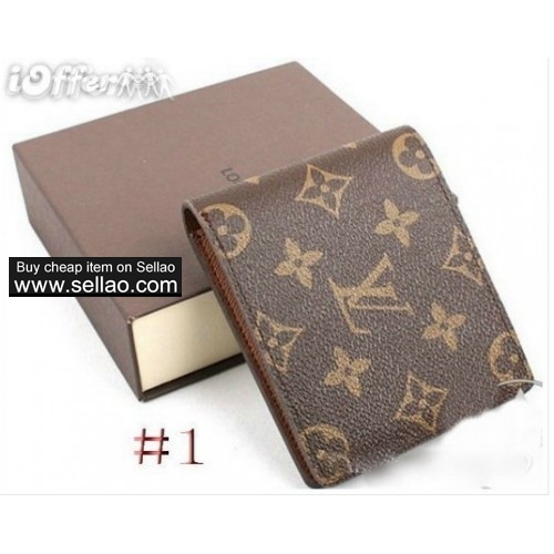 Hot selling!!Iv Mens leather wallet black/white/brown g