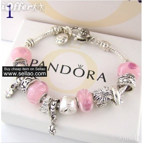 Hot European Pand0ra women crystal bracelet DIY jewelry