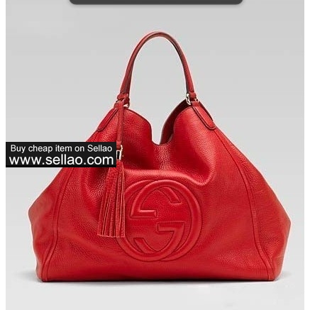 GUCClS tassel handbags black/red Leather wome's bag goo