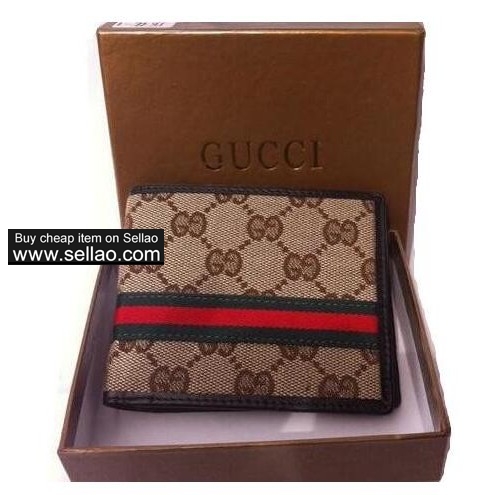 gucci men's top quality leather wallet handbag purse go