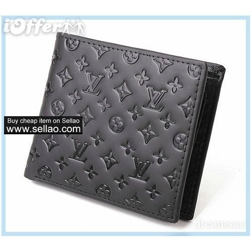 BLACK LEATHER EMBOSSED WALLET Add to Wa