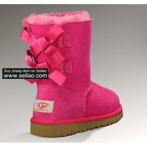 3280 UGGG BAILEY BOW LEATHER SNOW BOOTS google+ facebo