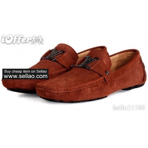 3colors:Brown,black,blue Iv Mens Loafers High quality g