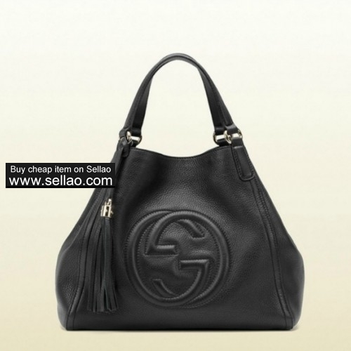 2014 Popular G UCClS ladies handbags black/red Leather