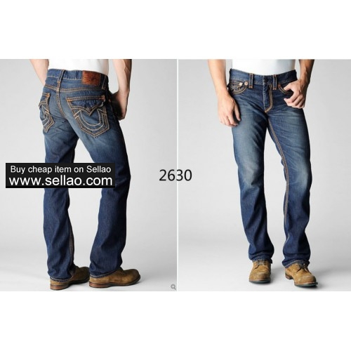 Free shipping new 2017 brand jeans true religion mens jeans straight trousers size:30-40