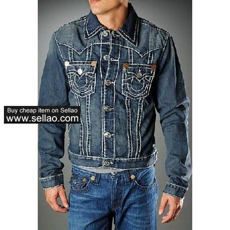Brand jeans true religion men's jacket rock coat men denim jacket men plue size M/L/XL/XXL/XXXL