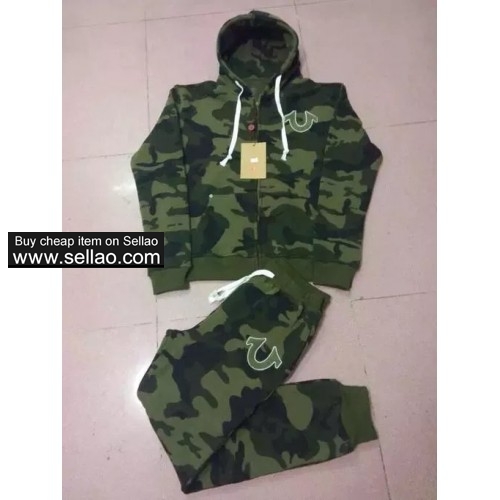 Free shipping true religion mens casual hoodies sports suit sweater men camo color