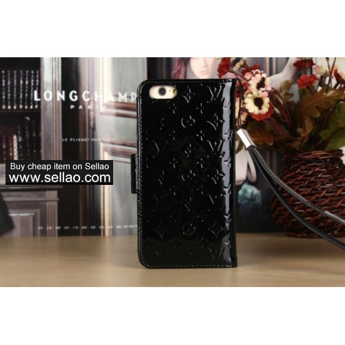 Louis Vuitton iPhone 6/6S Plus,iPhone 7 Plus Folio Case Etui Wallet Case - Black