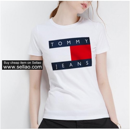 Fashion TOMMY new women's short sleeve T-shirt hot sale