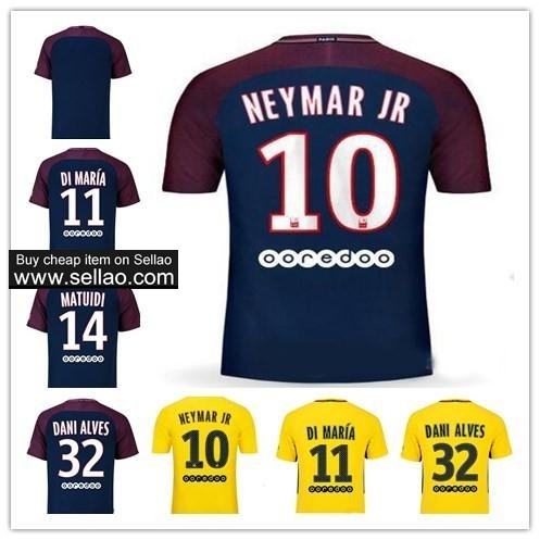 2017 18 psg neymar jr soccer away home shirt jersey