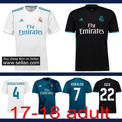 2017 18 real Madrid soccer Jersey away home shirt jersey