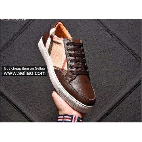 burberry Leather and House Check Trainers