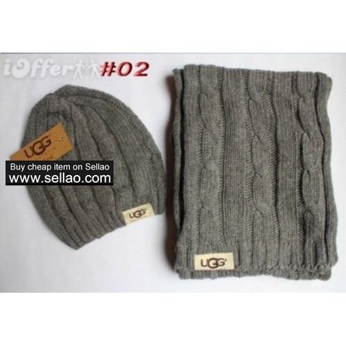 Hot fashion UGGS women's warm scarf hat high quality
