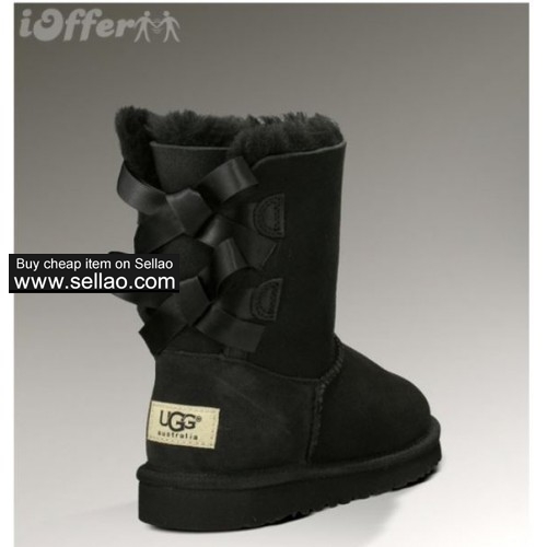 NEW 3280 UGGS BAILEY BOW LEATHER SNOW BOOTS