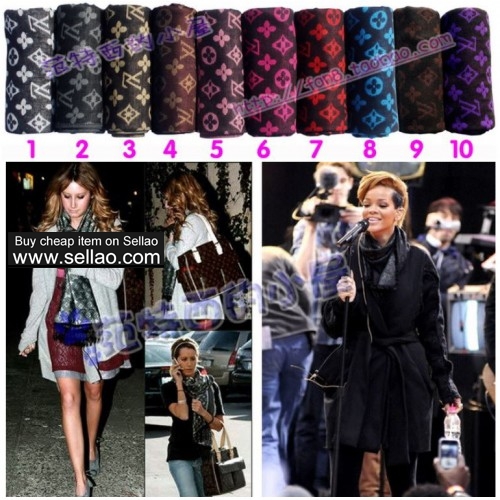 New LV style Men's/Women's scarf/scarves 10 colors